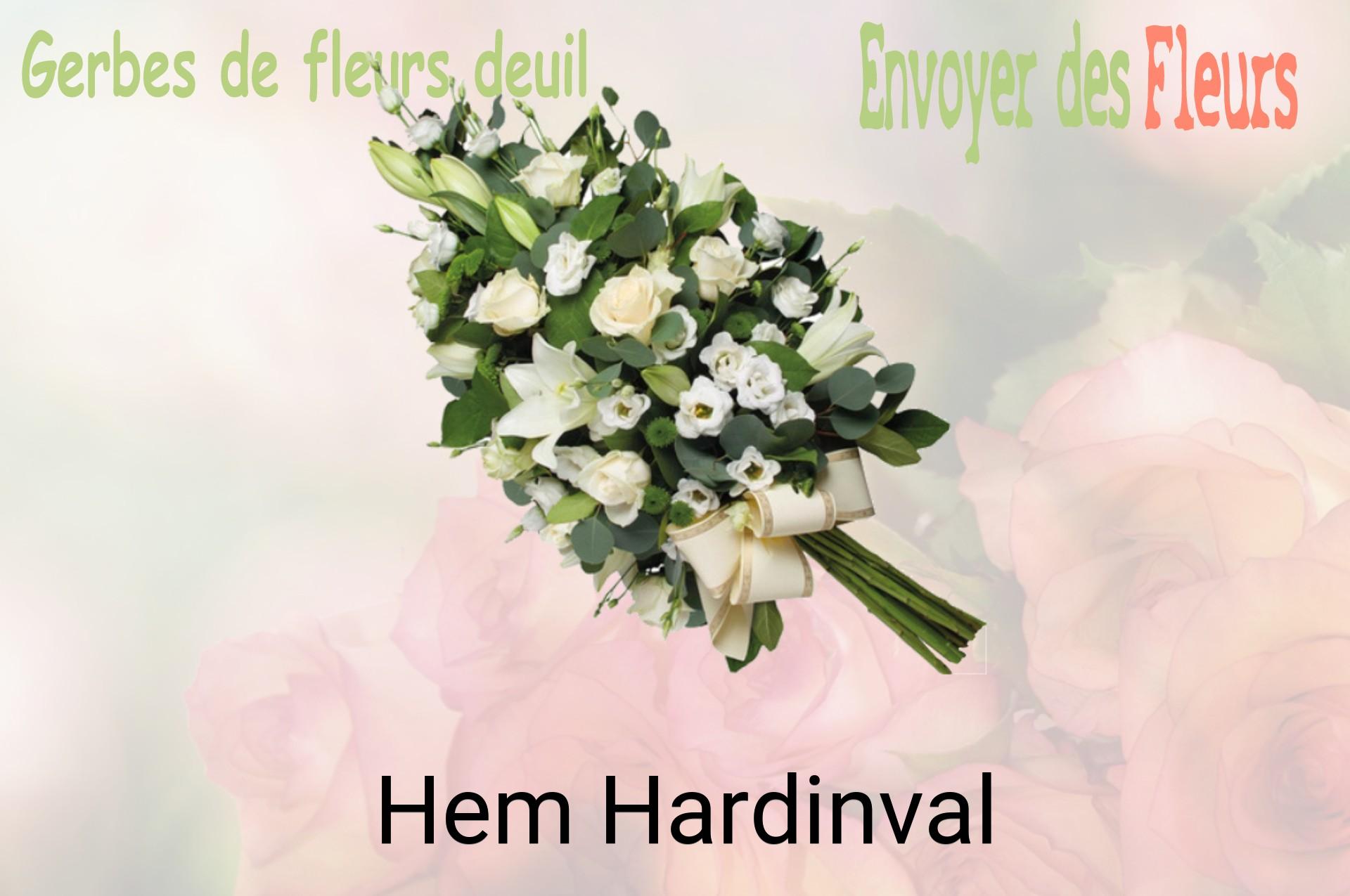 Gerbe de fleurs de deuil livrée à Hem-Hardinval